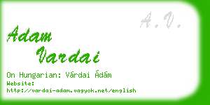 adam vardai business card